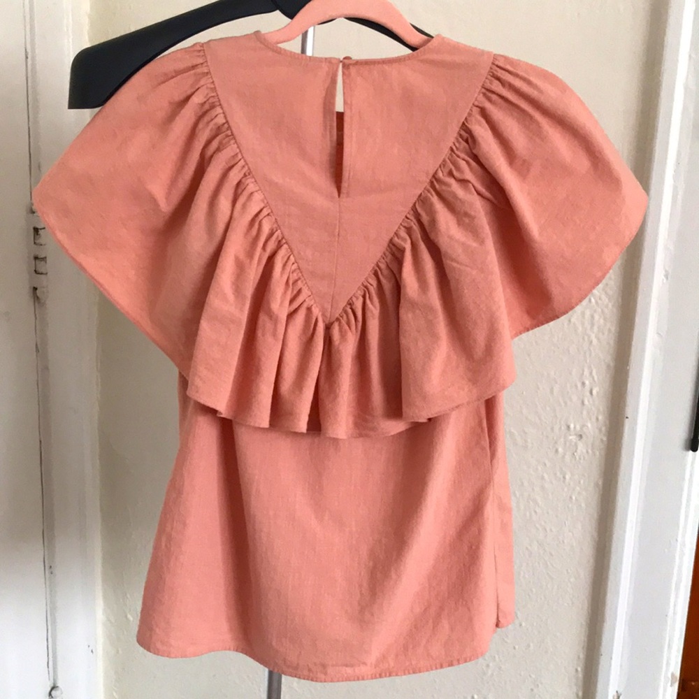 Zara Peachy Ruffle Top - Picture 3 of 8